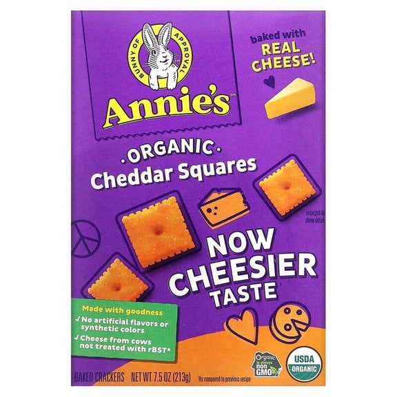 Annie's Homegrown Cheddar Squares 7.5 oz Pack of 2