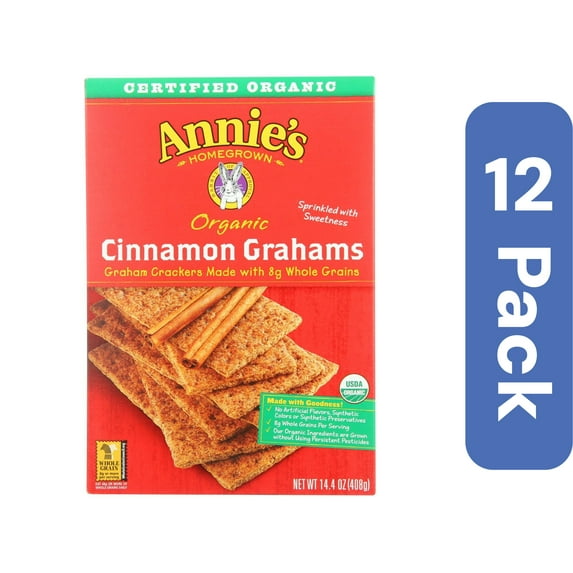 Annie's Homegrown Cinnamon Graham Crackers 14.4 oz (Pack Of 12)