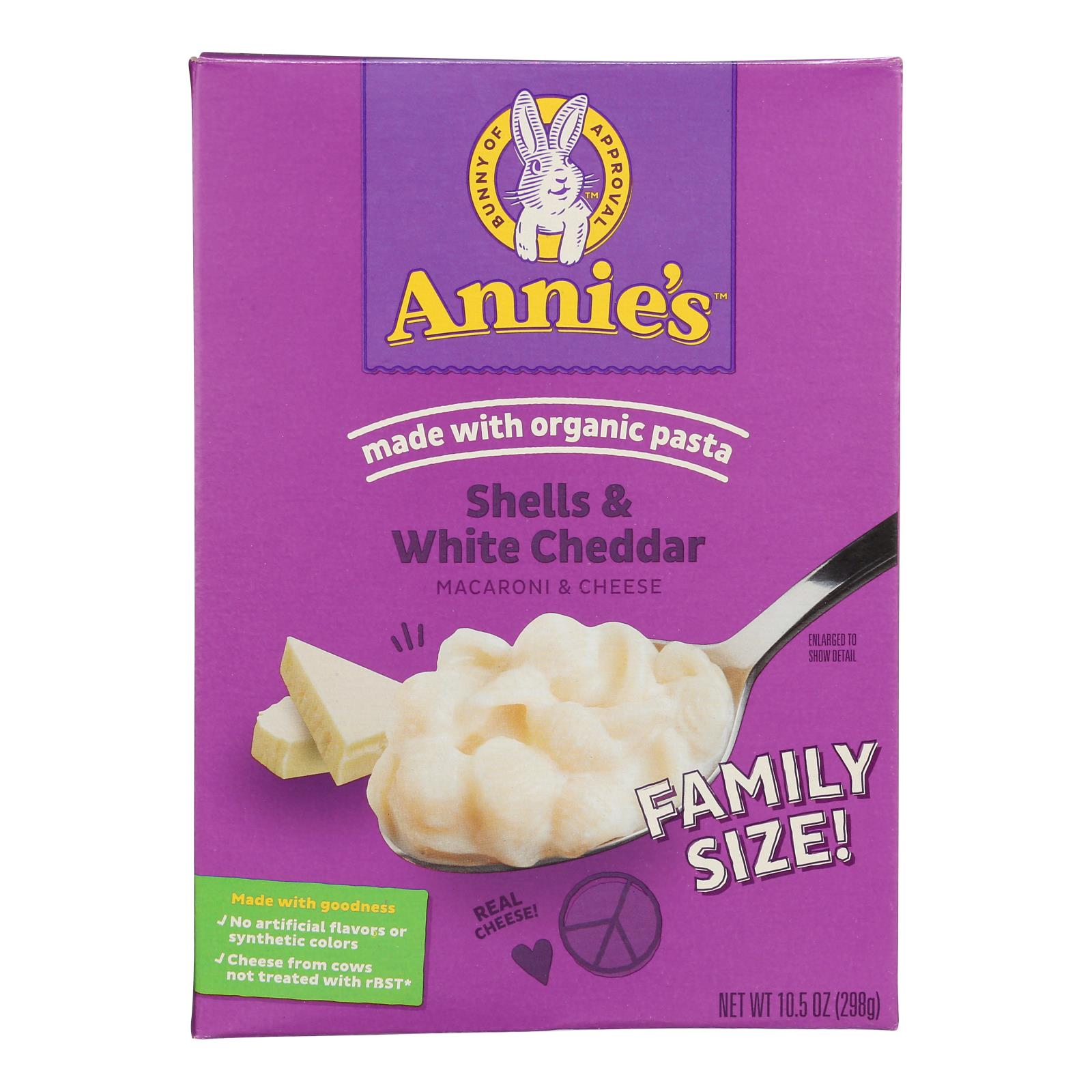 Annie's Homegrown Family Size Shells and White Cheddar Mac and Cheese ...