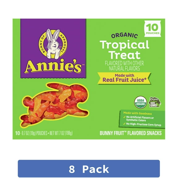 Annie's Homegrown Fruit Snack Tropical Treat Og2 (Pack of 8)