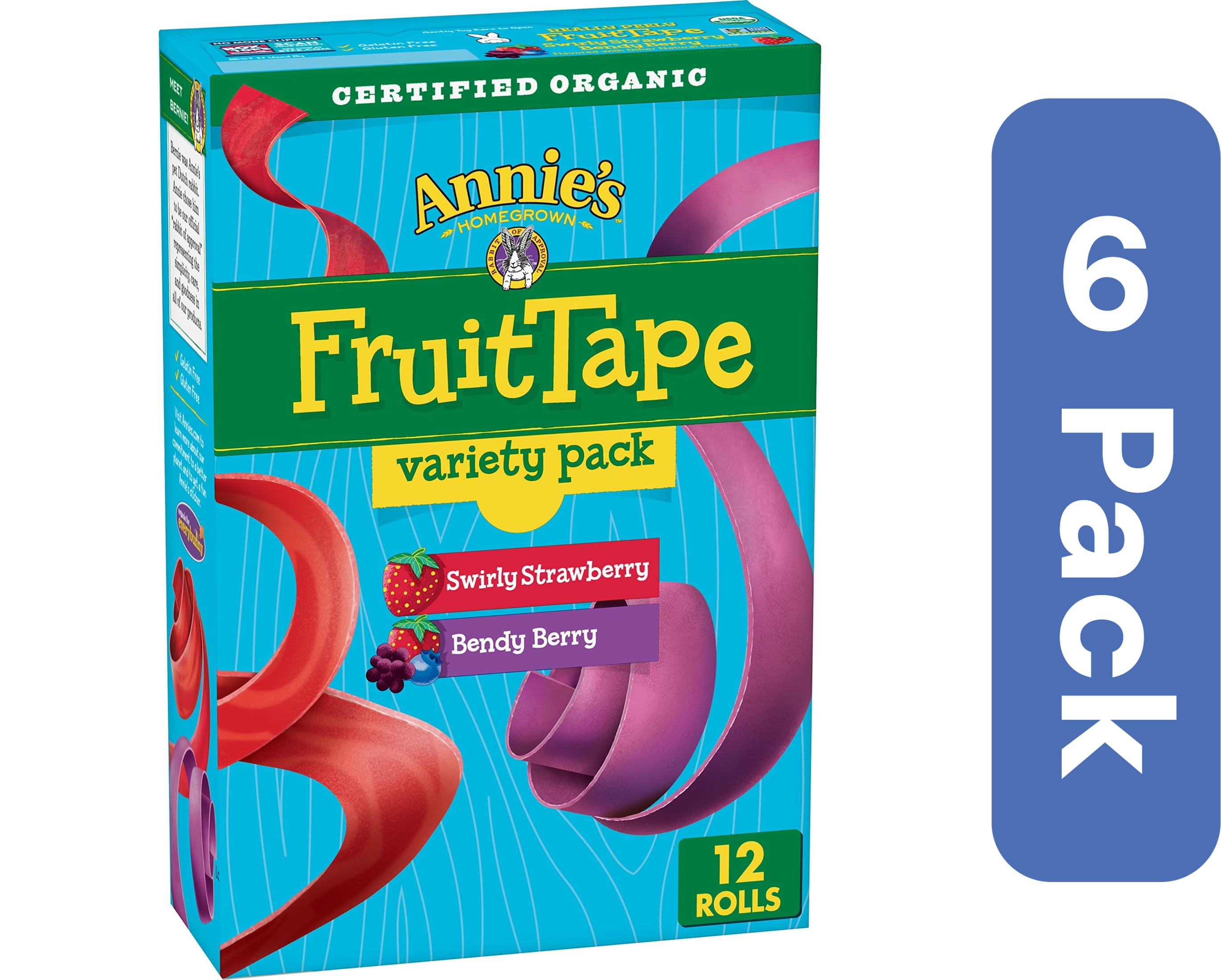Annie's Homegrown Fruit Tape Berry Snack 9 oz (Pack of 6)