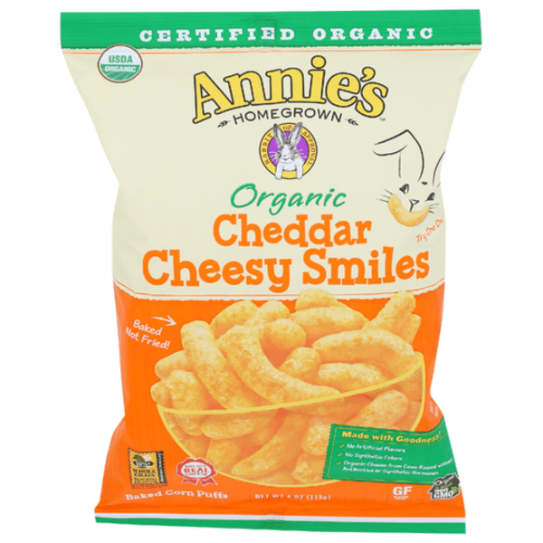 Annie's Homegrown Organic Cheddar Cheesy Puffs 4 oz