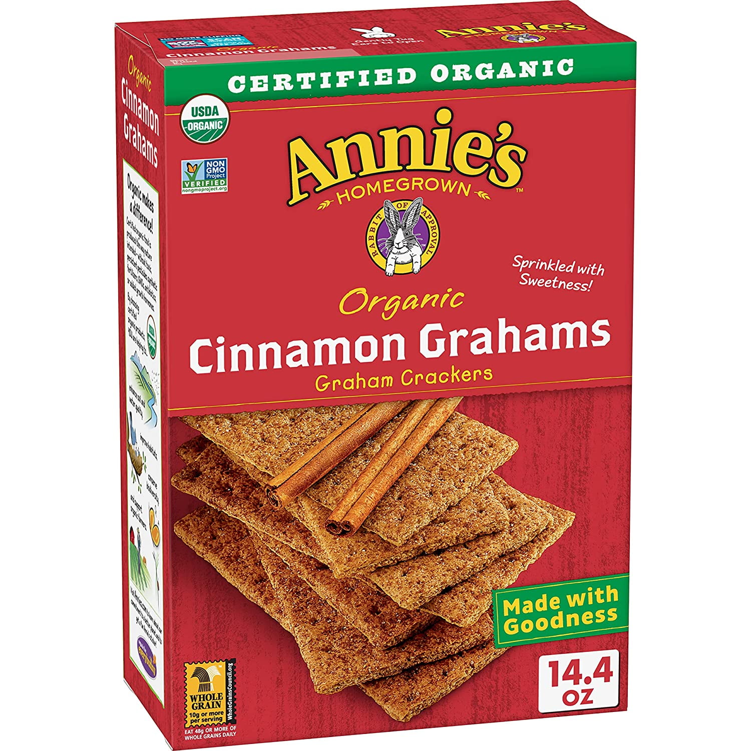 Annie's Homegrown Organic Cinnamon Graham Crackers 14.4 oz