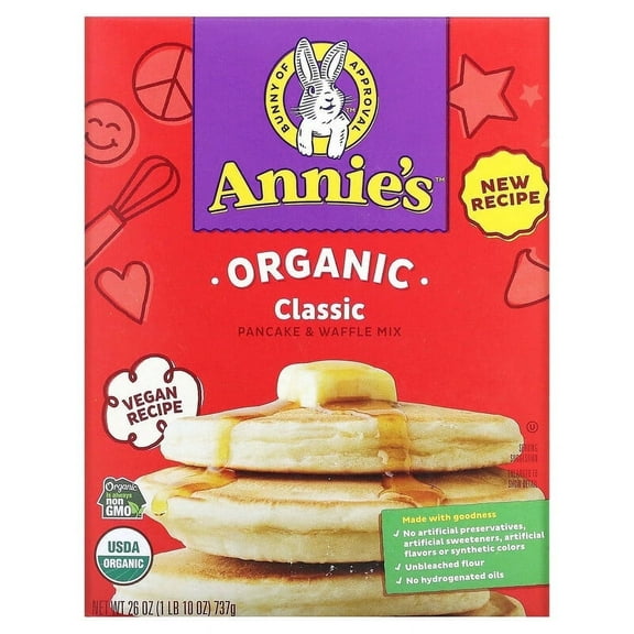 Annie's Homegrown, Organic Classic Pancake & Waffle Mix , 26 oz (737 g) Pack of 3