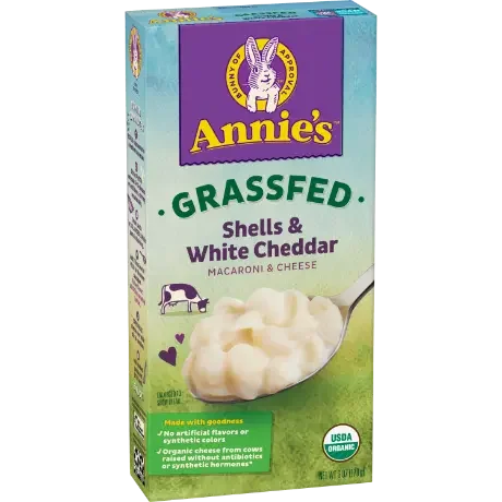 Annie's Macaroni & Cheese, Shells & White Cheddar, 4 Pack - 4 pack, 6 oz cartons