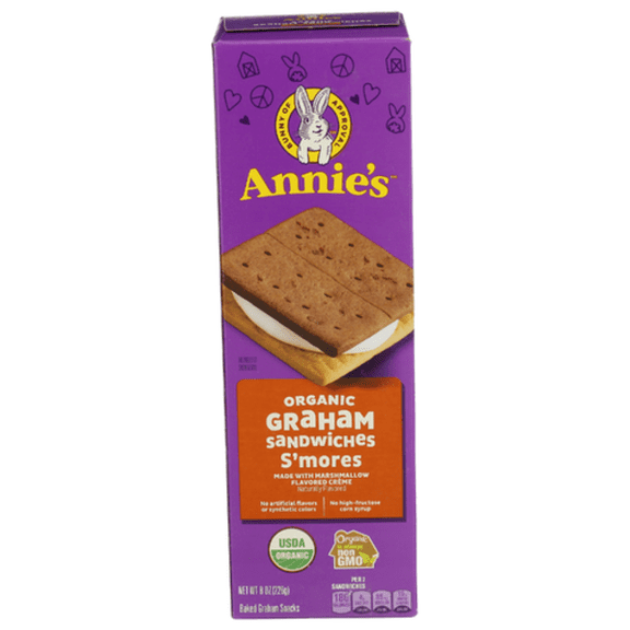 Annie's Homegrown Organic S'Mores Graham Sandwiches 8 oz - Pack of 2