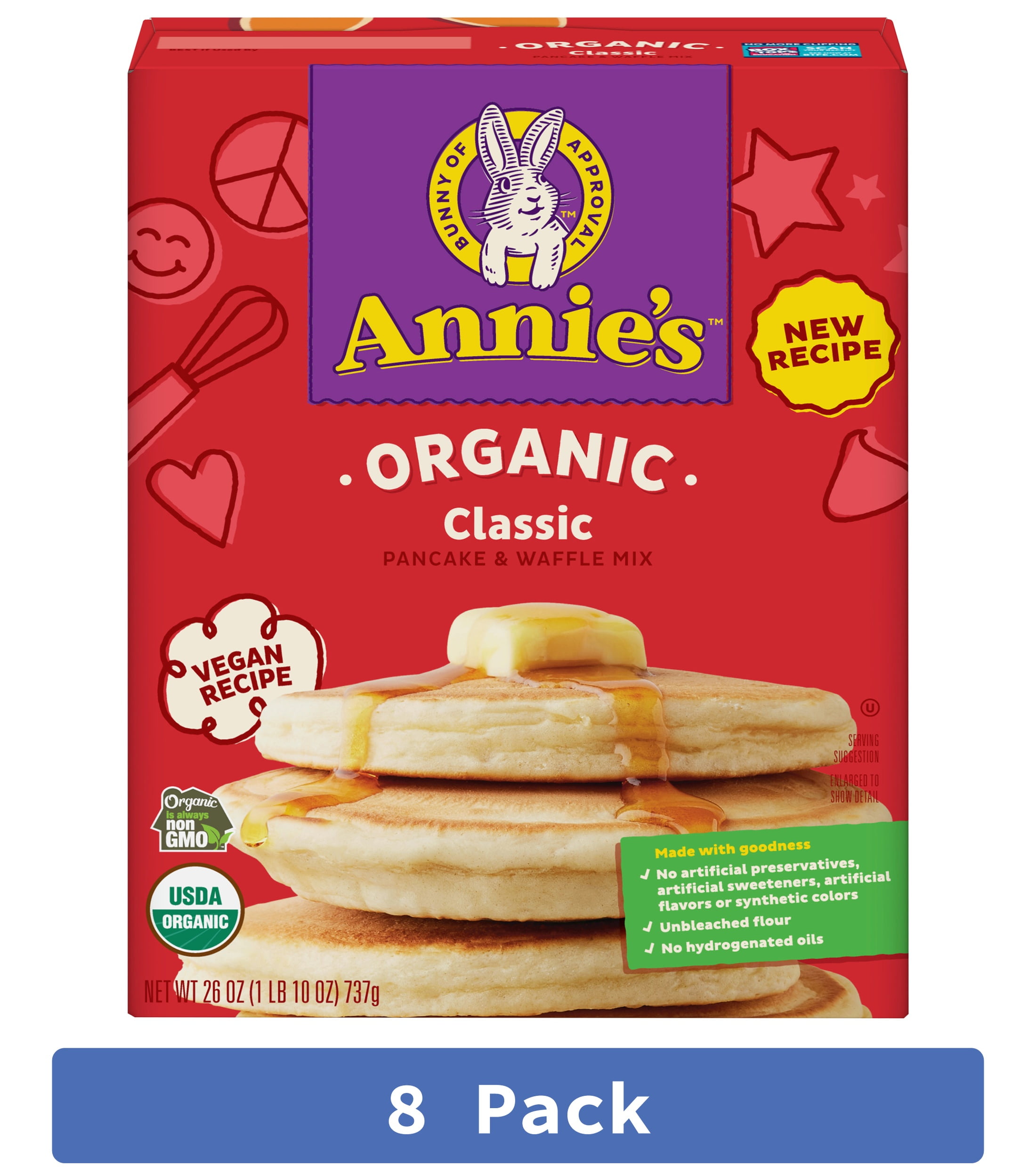 Annie's Homegrown Pancake & Waffle Mix 26 oz (Pack Of 8)
