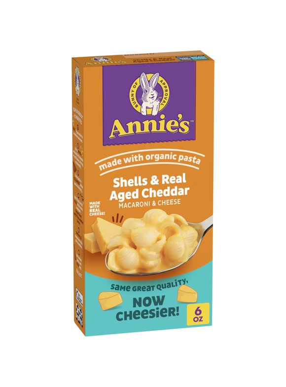 Annie's Real Aged Cheddar Shells Macaroni & Cheese Dinner with Organic Pasta, 6 OZ