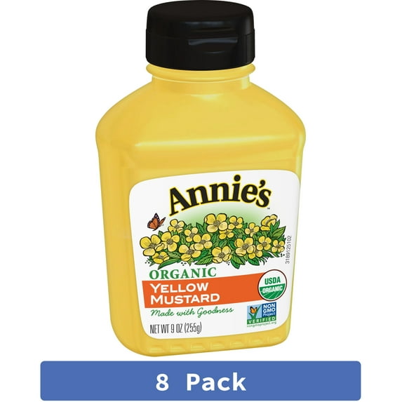 Annie's Homegrown Yellow Mustard 9 oz (Pack Of 8)