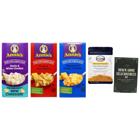 Annie's Organic Mac & Cheese Variety 3-Pack | Penne & Four Cheese, Classic Cheddar & Shells & White Cheddar | Shawhan Farms Parmesan & MerlinsMart Zine