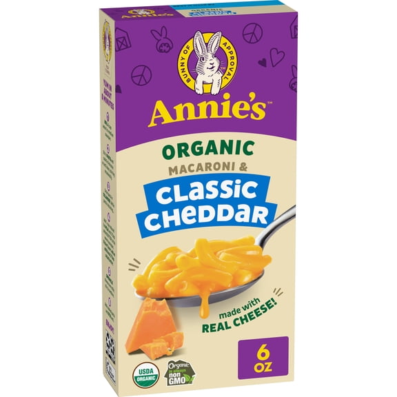 Annie's Organic Macaroni and Classic Cheddar, Made with Real Cheese, 6 oz