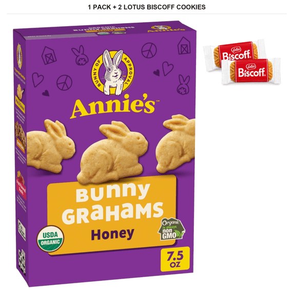 Annie's Organic Baked Bunny Honey Graham Crackers, 1 Box, 1 x 7.5 oz ...