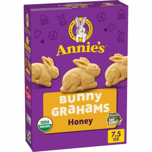 Annie's Organic Baked Bunny Honey Graham Crackers 7.5 oz - Pack of 2