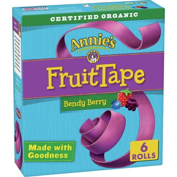 Annie's Organic Bendy Berry Peely Fruit Tape, Variety Pack, 6 ct, 4.5 oz