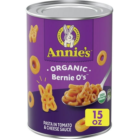 Annie's Organic Bernie O's, Canned Pasta in Tomato & Cheese Sauce, 15 oz