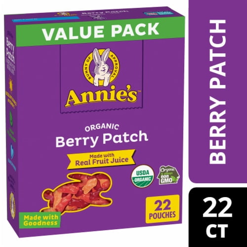 Annie's Organic Berry Patch Bunny Fruit Flavored Snacks 22 ct / 0.7 oz - Pack of 2