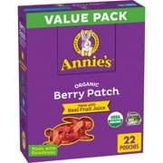 Annie's Organic Berry Patch Bunny Fruit Flavored Snacks, Value Pack, 22 Pouches, 15.4 oz