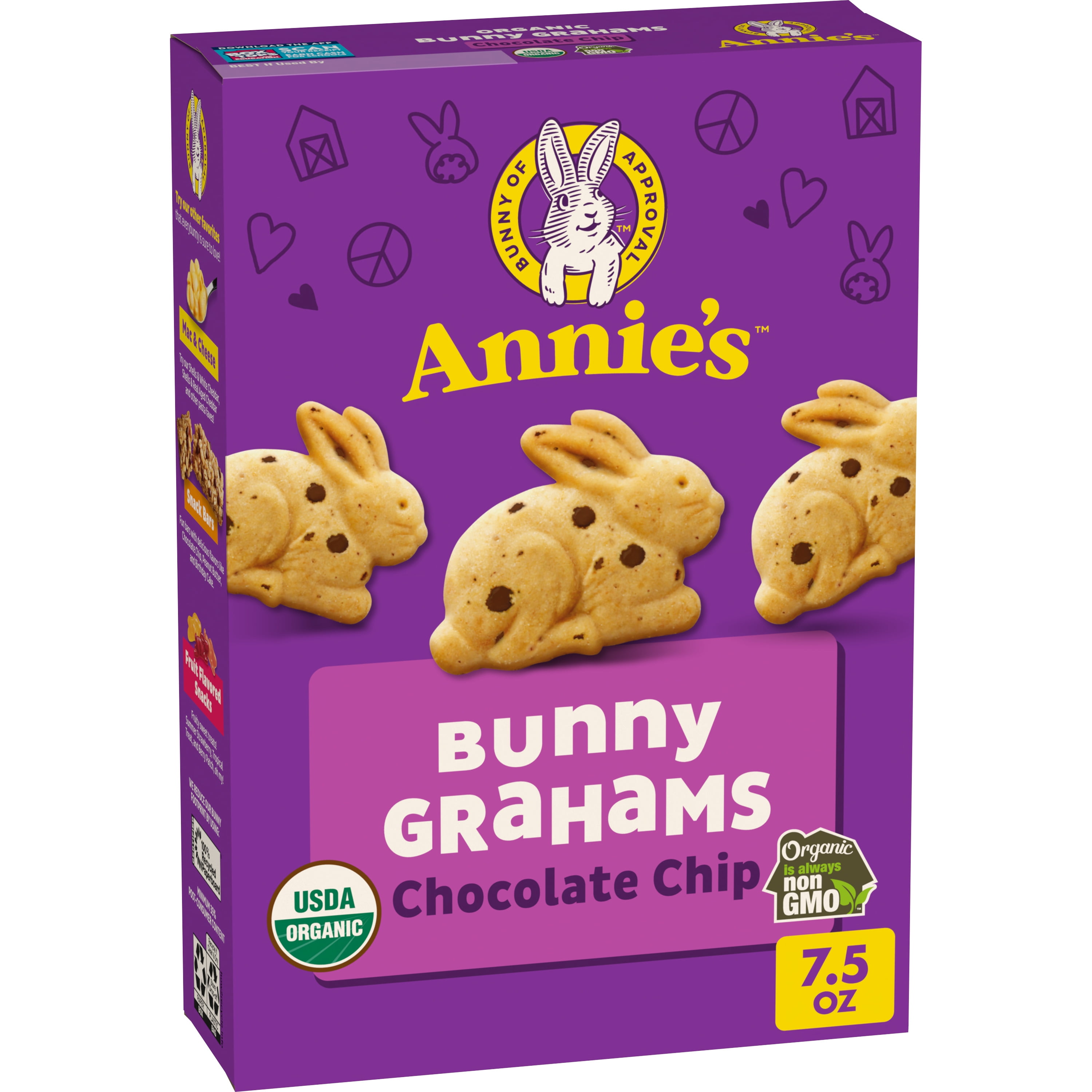 Annie's Organic Bunny Grahams Snacks, Chocolate Chip, 7.5 oz