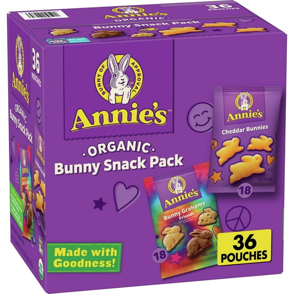 Annie's Organic Bunny Snack Pack, 36 oz., 36 Pouches