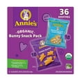 thumbnail image 1 of Annie's Organic Bunny Snack Pack Baked Crackers and Graham Snacks, 1.07 oz, Variety Pack, 36-count, 1 of 1