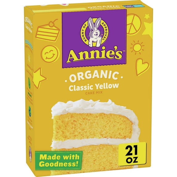 Annie's Organic Cake Mix, Classic Yellow, 21 ounces