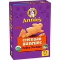 thumbnail image 1 of Annie's Organic Cheddar Bunnies Snack Crackers, Extra Cheddar, With Real Cheese, 7.5 oz, 1 of 14