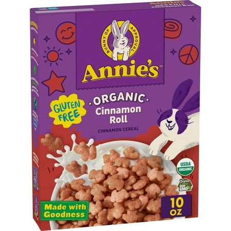Annie's Organic Cinnamon Roll Cereal, Gluten Free Breakfast Cereal, 10 oz