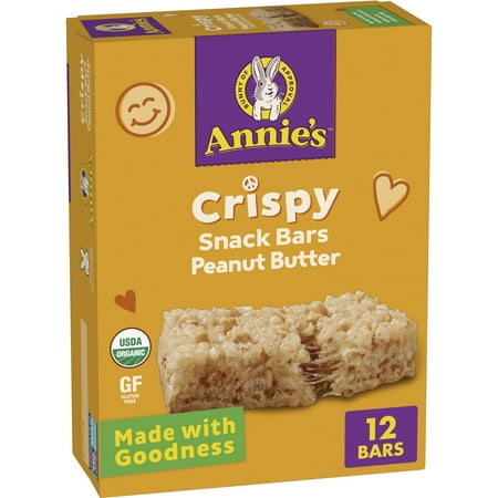 Annie's Organic Crispy Snack Bars, Peanut Butter, 12 ct, 9.36 oz