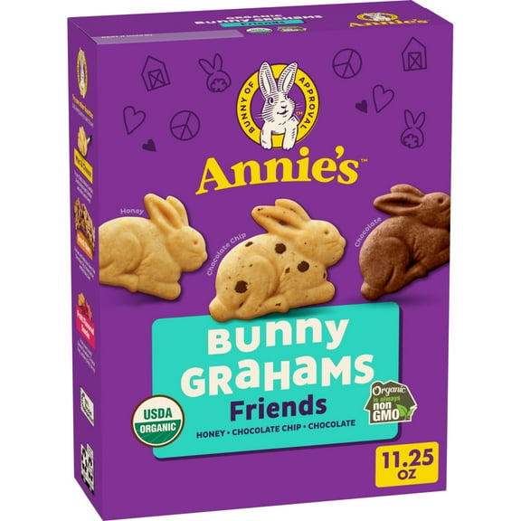 Annie's Organic Friends Bunny Grahams, Baked Graham Snacks, 11.25 oz