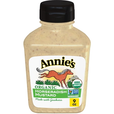 Annie's Organic Horseradish Mustard, Gluten Free, 9 oz