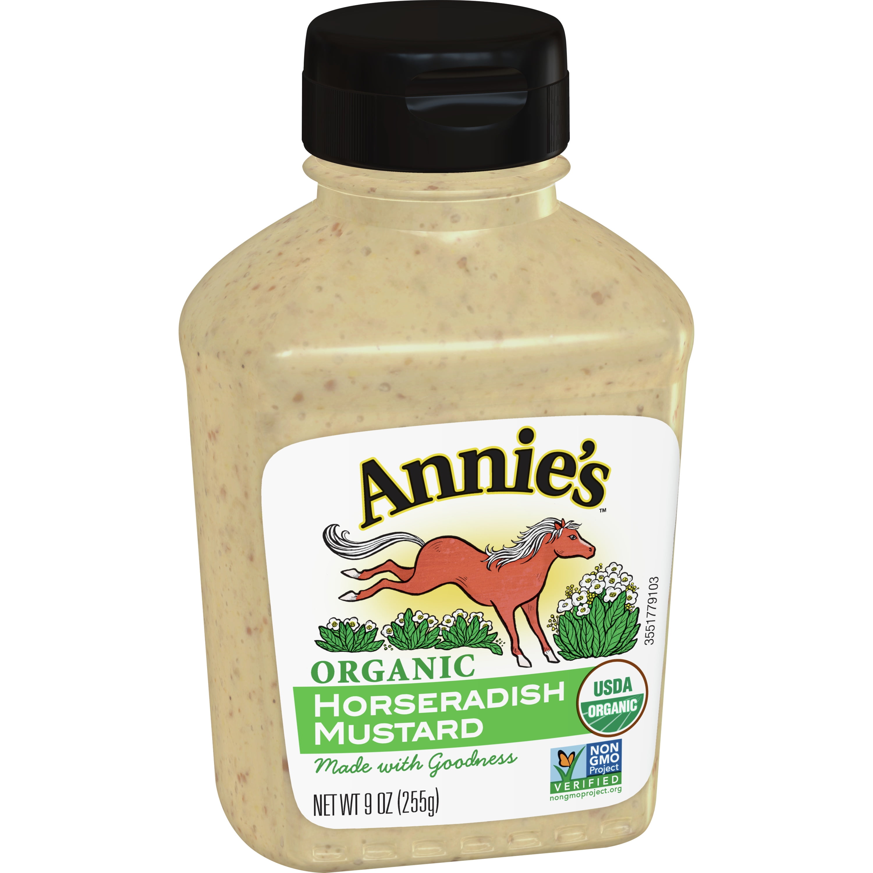 Annie's Organic Horseradish Mustard, Gluten Free, 9 oz.