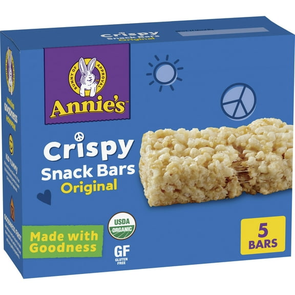 Annie's Organic Original Crispy Snack Bars, Gluten Free, 3.9 oz, 5 ct.