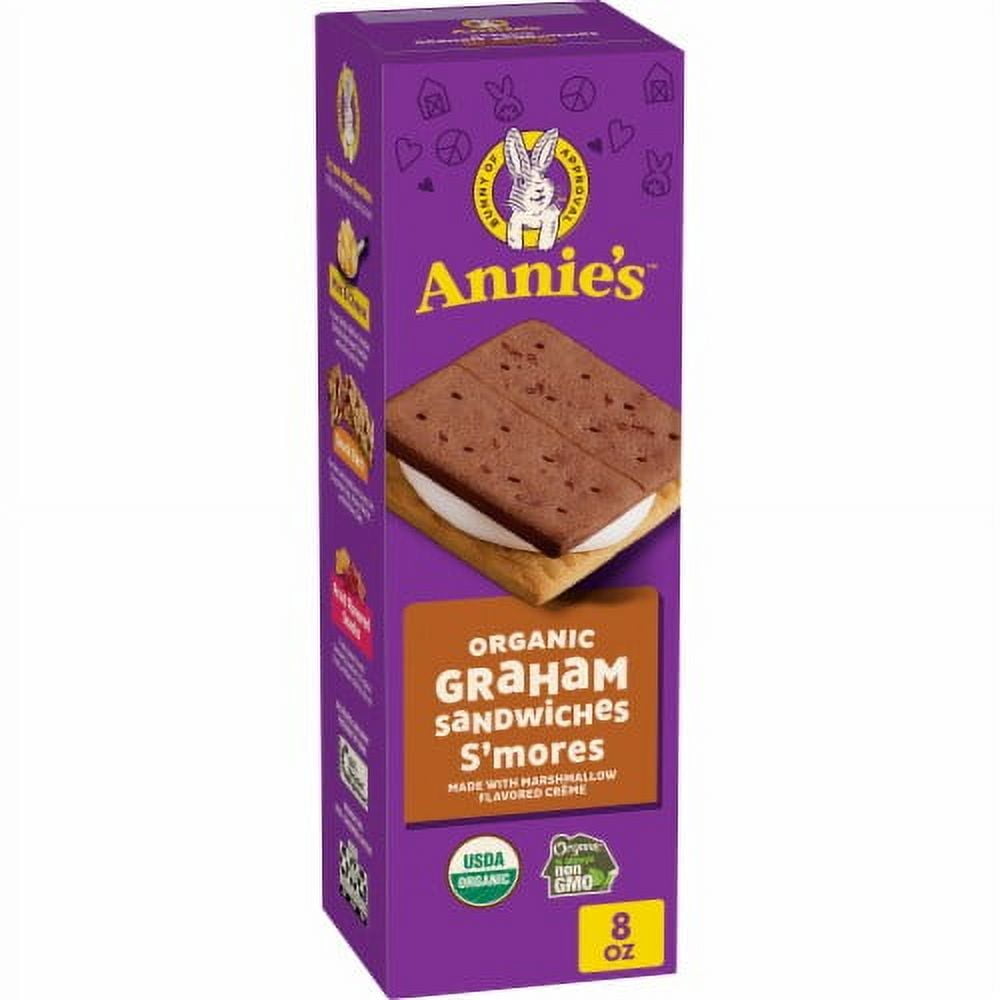 Annie's Organic S'more Graham Sandwich Cookies 8 oz - Pack of 2