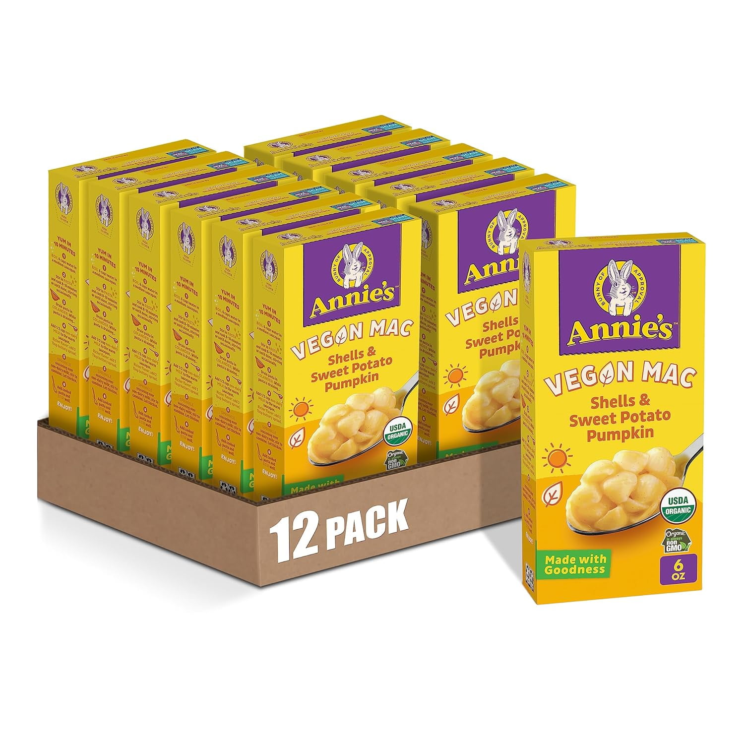 Annie s Organic Vegan Mac Shells And Sweet Potato Pumpkin 6 Oz Pack annie-s-organic-vegan-mac-shells-and-sweet-potato-pumpkin-6-oz-pack