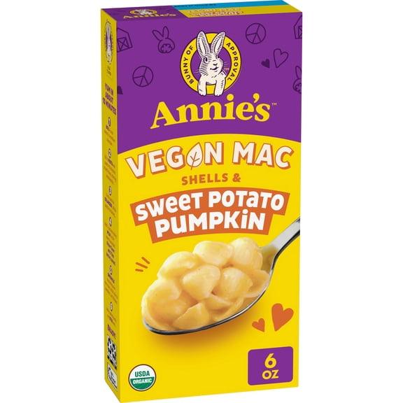 Annie's Organic Vegan Mac Shells and Sweet Potato Pumpkin, Pasta and Sauce, 6 oz