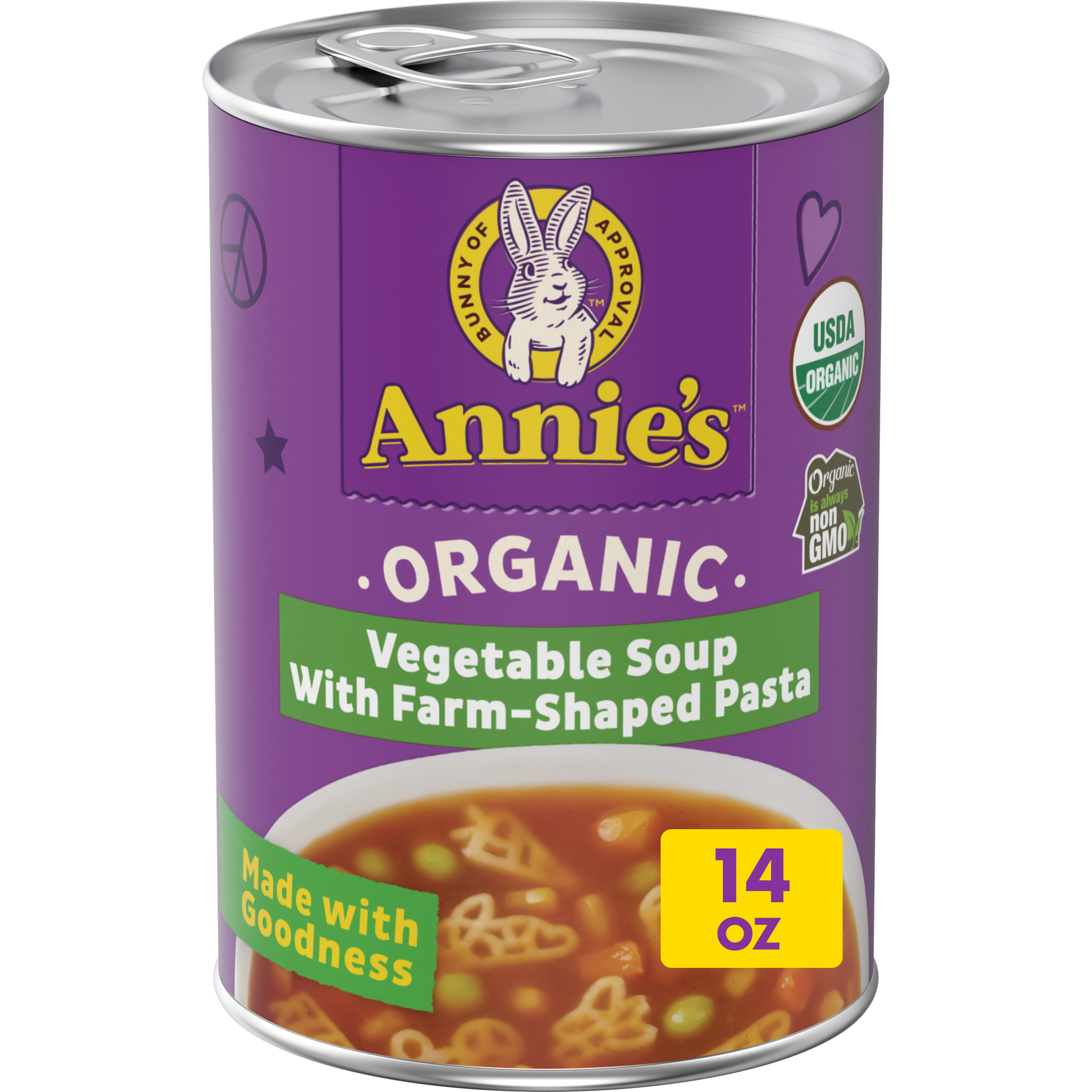 Annie's Organic Vegetable Soup with Farm-Shaped Pasta, 14 oz