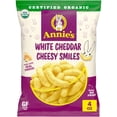 thumbnail image 1 of Annie's Organic White Cheddar Cheesy Smiles, Baked Corn Puffs, Gluten Free, 4 oz, 1 of 12