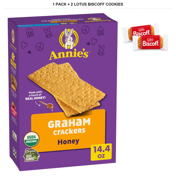 Annie's Organic Whole Grain Honey Graham Crackers, 1 Box, 1 x 14.4 oz ...