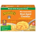 thumbnail image 1 of Annie’s Real Aged Cheddar Microwave Mac & Cheese with Organic Pasta, 5 Ct, 2.15 OZ Packets, 1 of 9