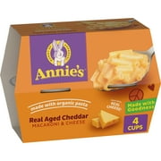 Annie's Real Aged Cheddar Microwave Mac and Cheese with Organic Pasta, 4 Cups, 8.04 oz