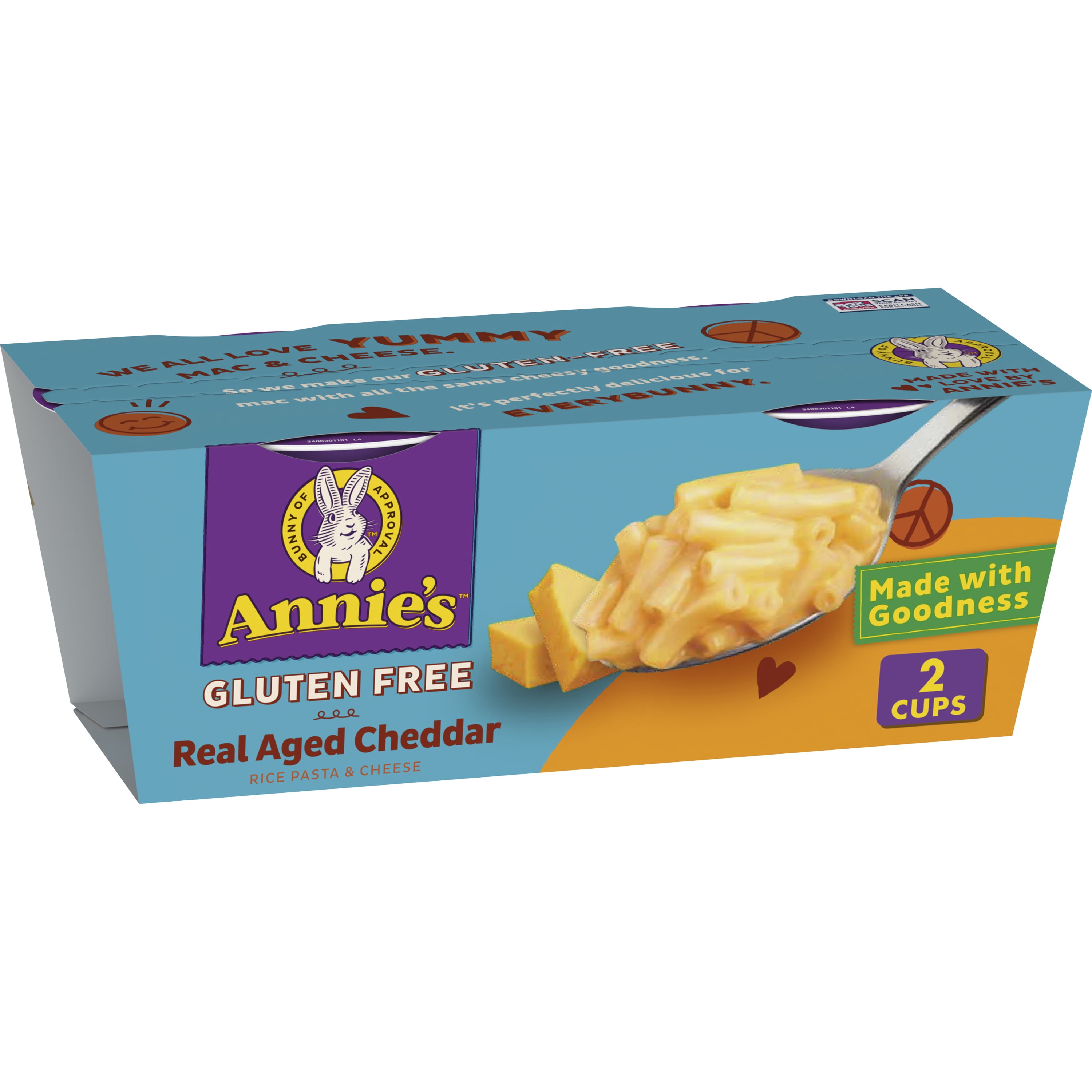 Annie's Aged Cheddar Mac and Cheese Cups, 2 Ct, 4.02 oz - Walmart.com