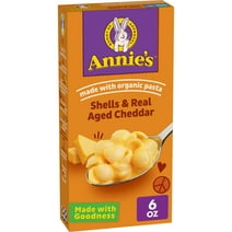 Annie's Real Aged Cheddar Shells Macaroni & Cheese Dinner with Organic Pasta, 6 OZ