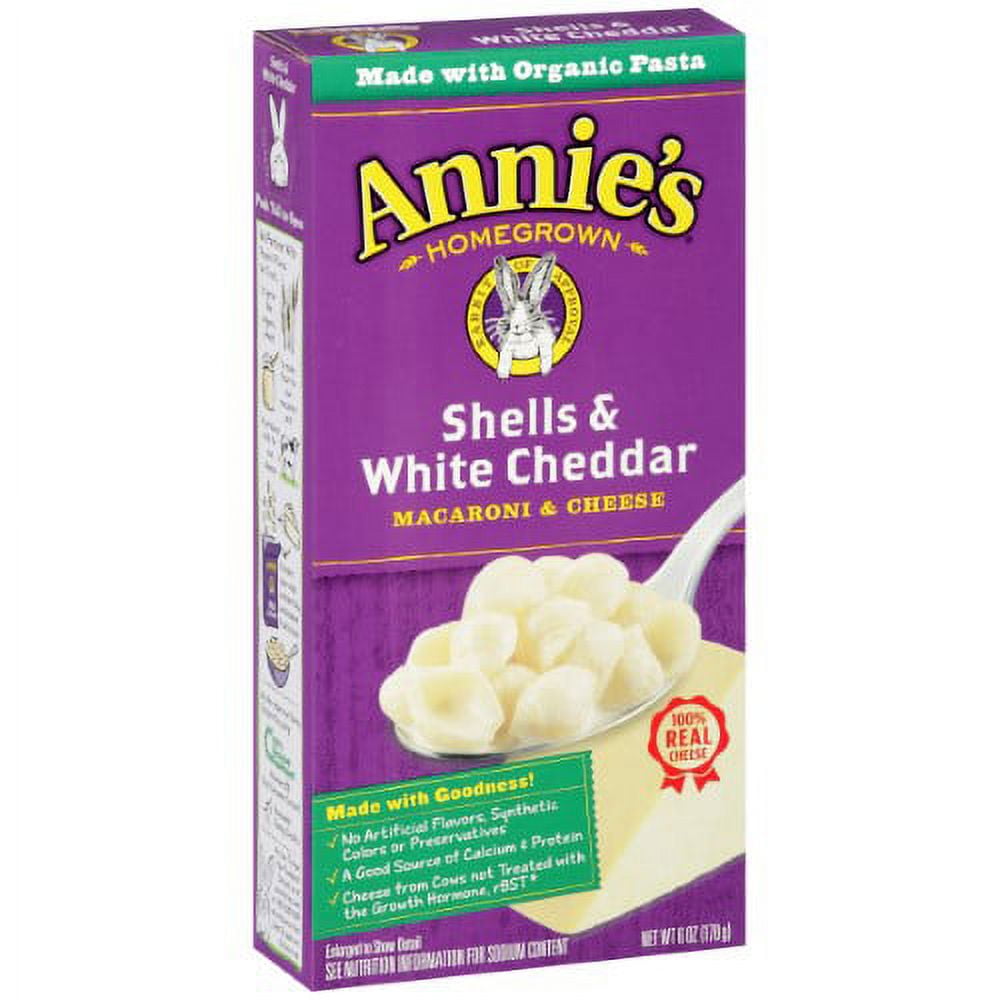 Annie's, Shells & White Cheddar, Macaroni & Cheese (Pack of 6) 