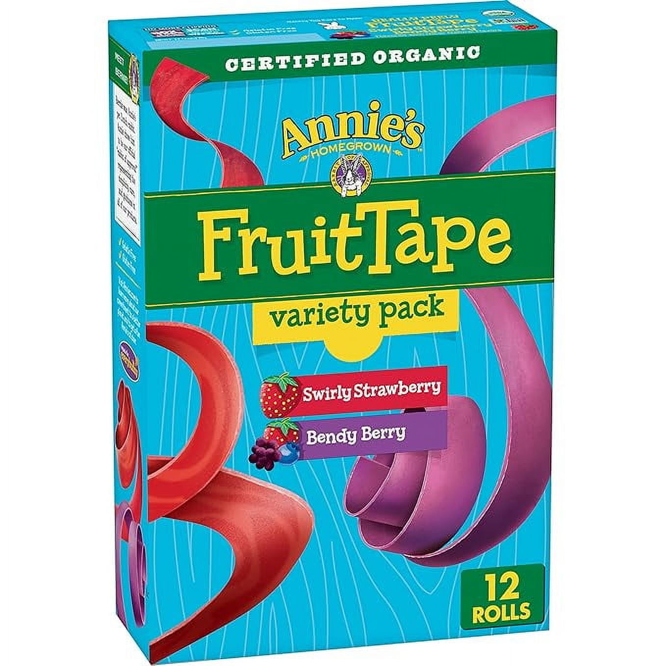 Annie's Strawberry/Berry Organic Really Peely Fruit Tape Variety Pack, 12 Count