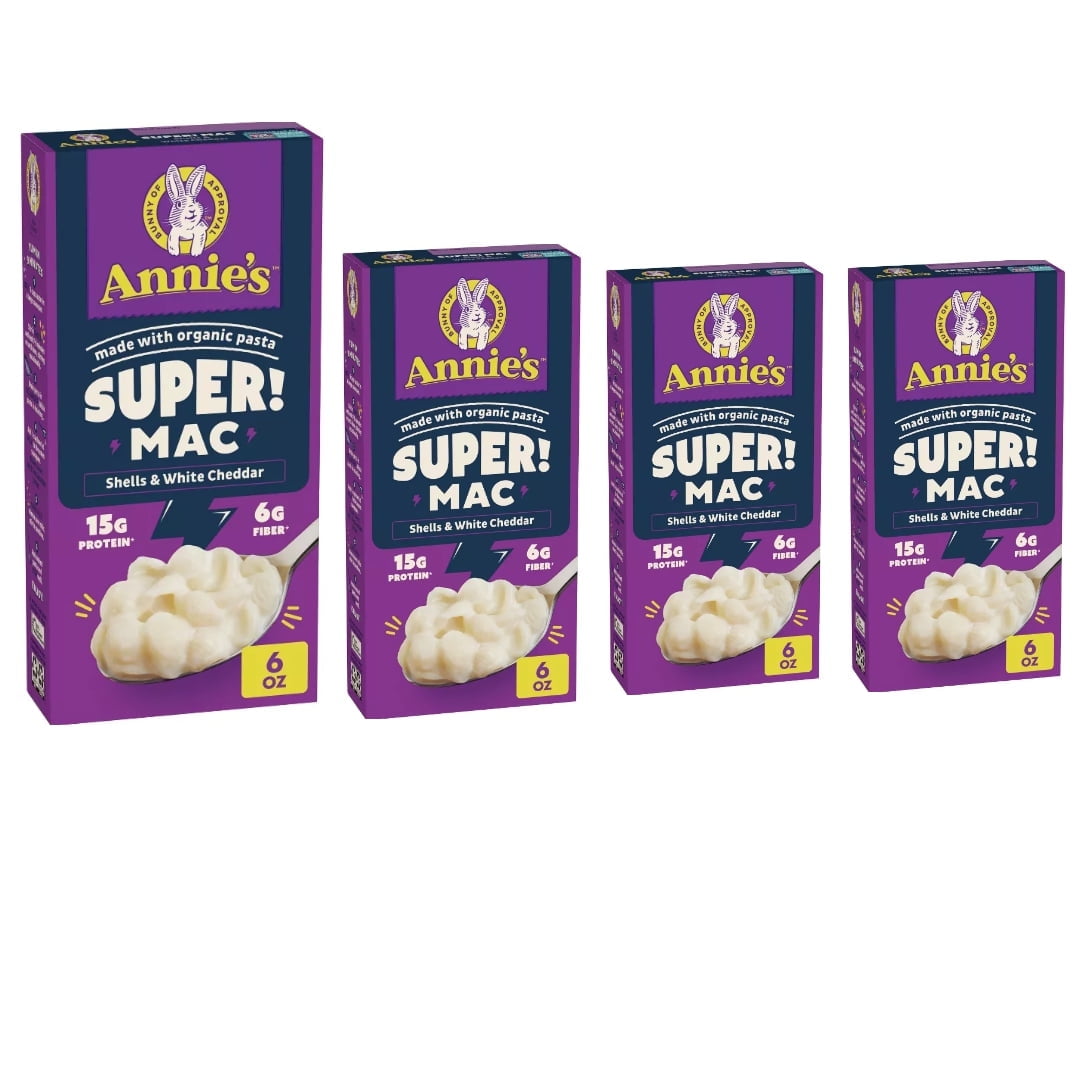 Annie's Super Mac Protein Mac & Cheese Shells & White Cheddar - 6oz ...