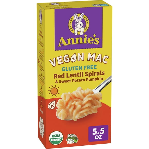 Annie's Vegan Mac, Red Lentil Spirals with Sweet Potato Pumpkin Sauce, 5.5 oz