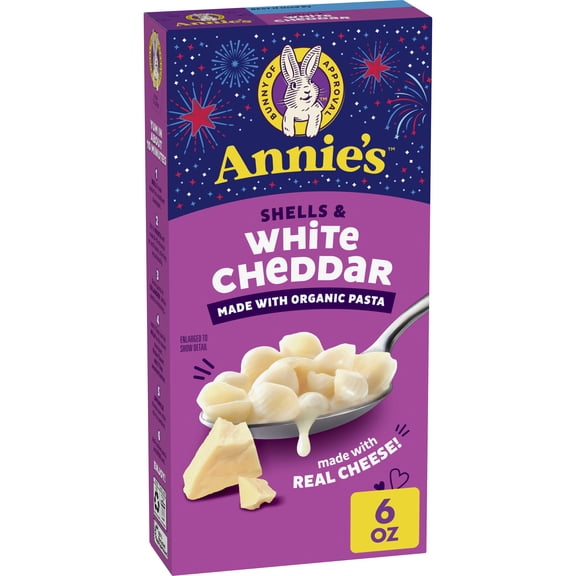 Annie's Shells and White Cheddar, Made with Organic Pasta and Real Cheese, 6 oz