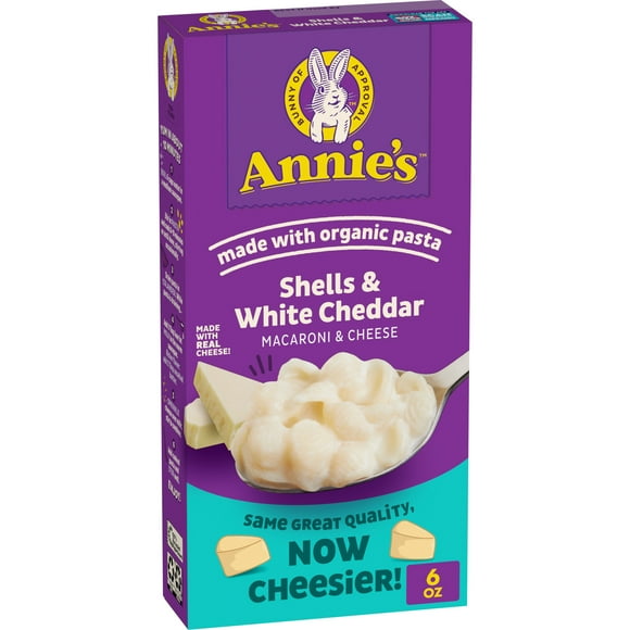 Annie's White Cheddar Shells Macaroni and Cheese with Organic Pasta, 6 oz