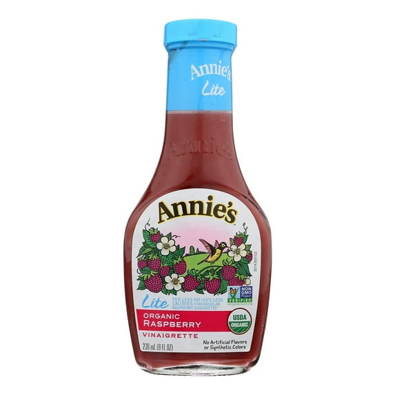 Annies Homegrown Lite Raspberry Vinaigrette, 8 Ounce (Pack of 6)