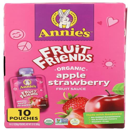 Annies Homegrown Organic Strawberry Fruit Sauce 10Pk, 32 Oz